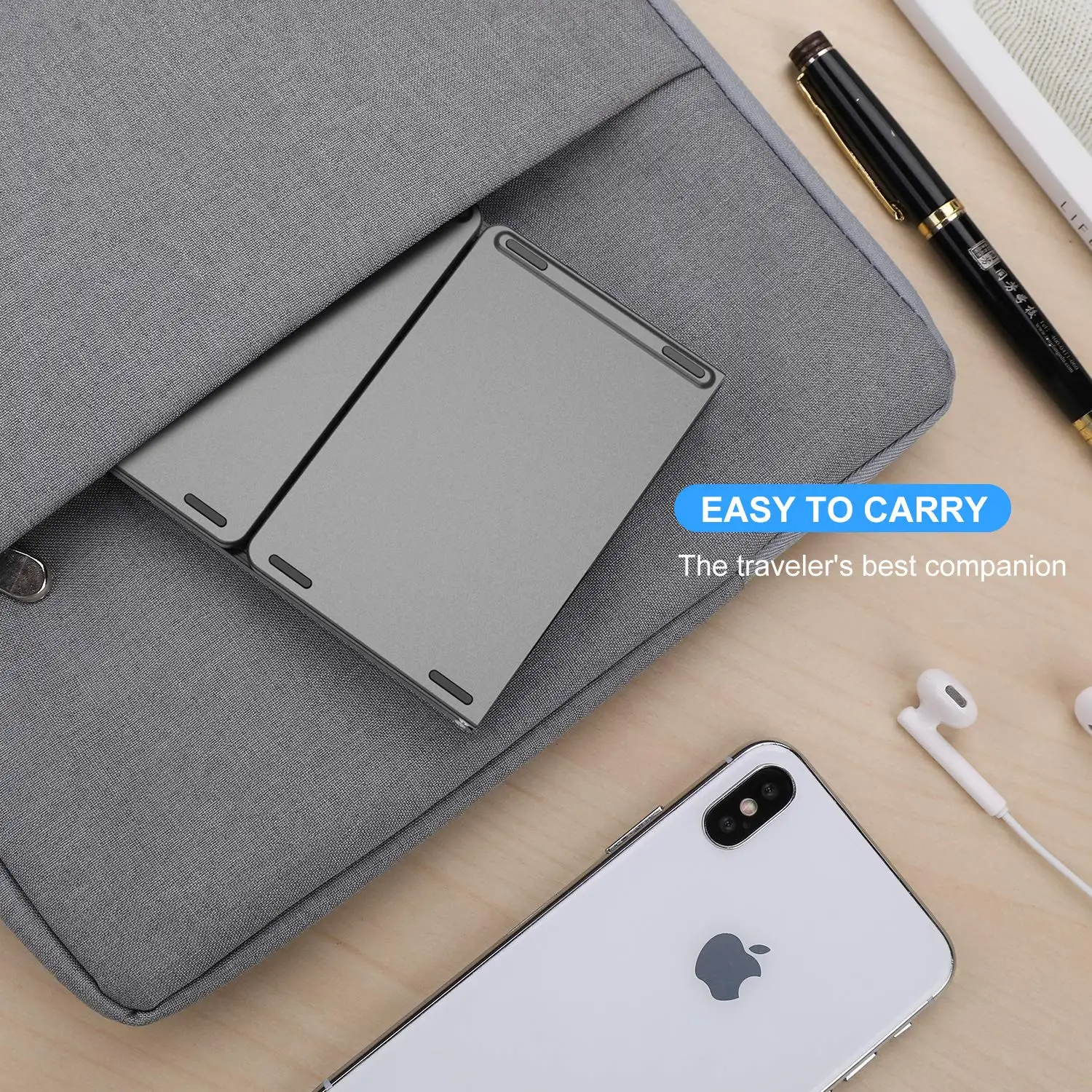 Складная Bluetooth-клавиатура Jelly Comb портативная Проводная мини-клавиатура с