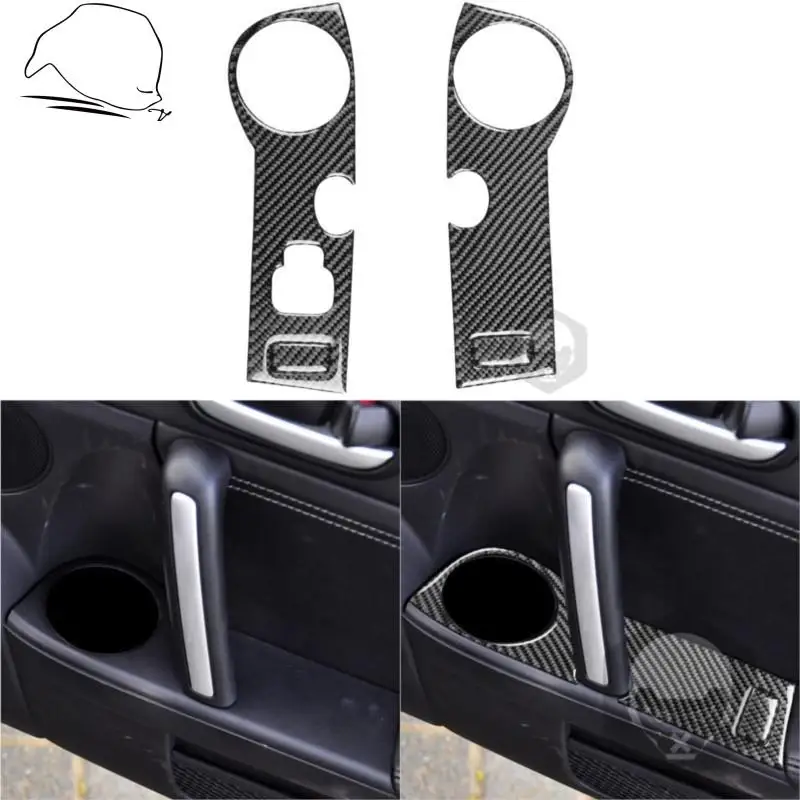 

For Mazda MX-5 Miata 2009-2015 Carbon Fiber Door Control Panel Armrest Cover Sticker MX5 NC Roadster Interior Car Accessories