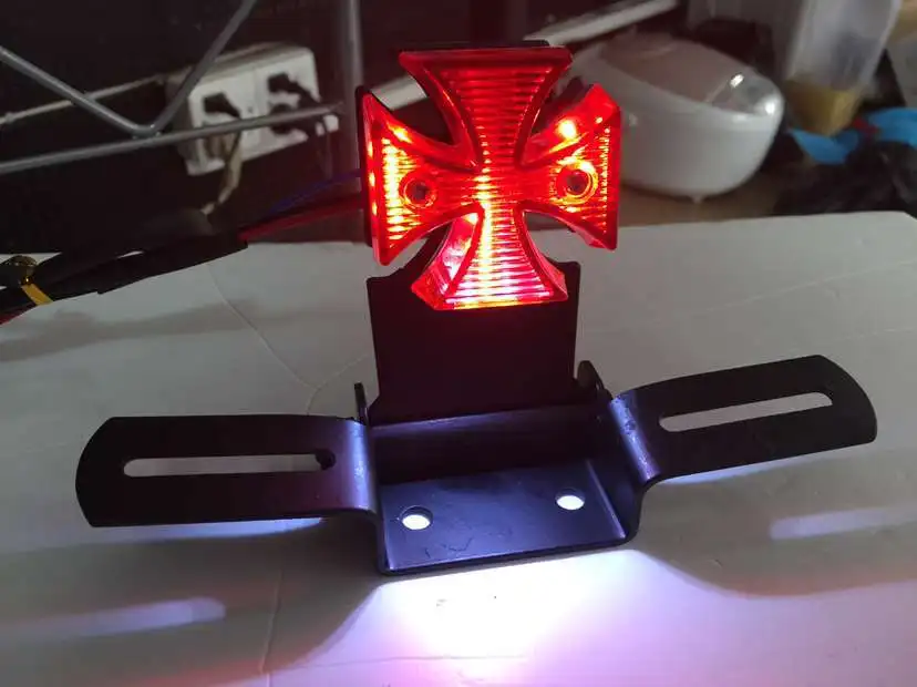 Запчасти для мотоциклов в стиле ретро перекрестный светодиодный задний фонарь