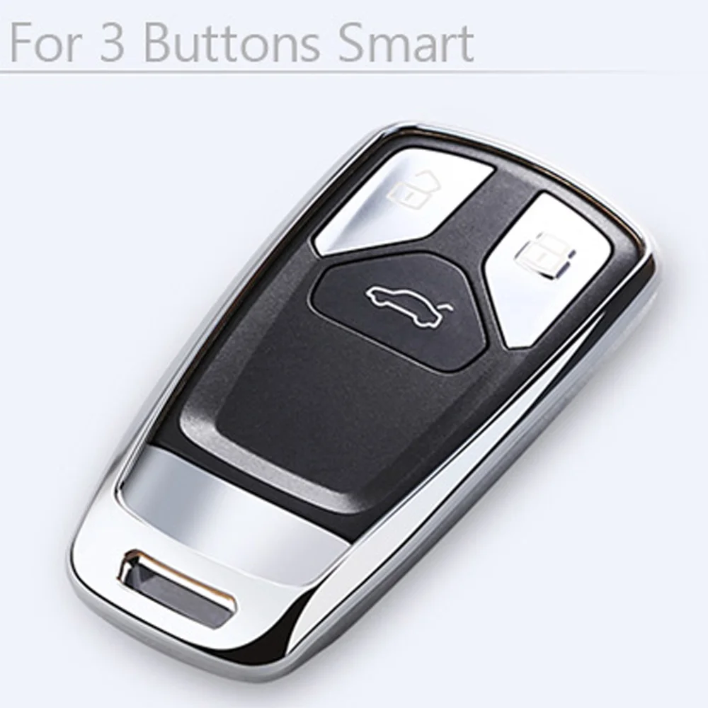 Smart 3 Button Car key wallet case For Audi A4 A4L Allroad B9 Q5 Q7 TT TTS 8S 4m A5 A6L QT S5 S7 8S S4 8W RS Auto Part