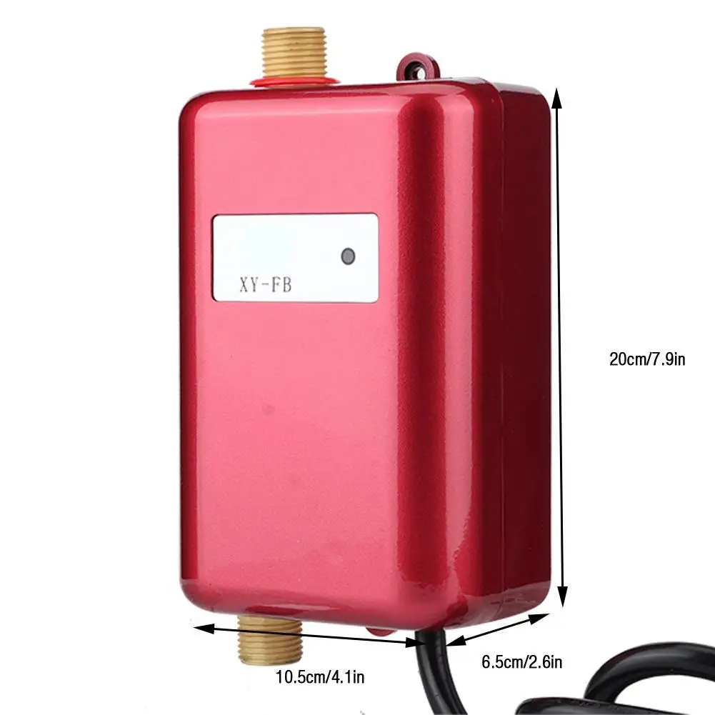 Красный Мини-подогреватель воды для ванной и кухни моющий Электрический