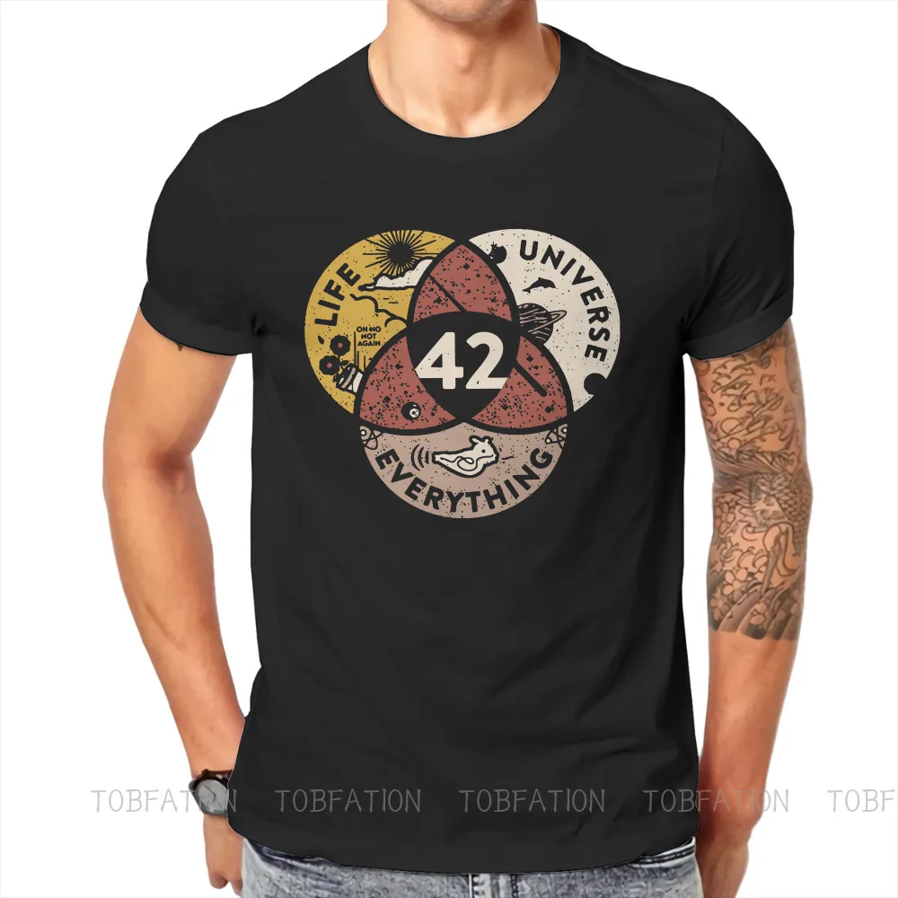 

Venn Diagram Art Knowledge TShirt for Men Universe Basic Summer Sweatshirts T Shirt Novelty New Design Loose