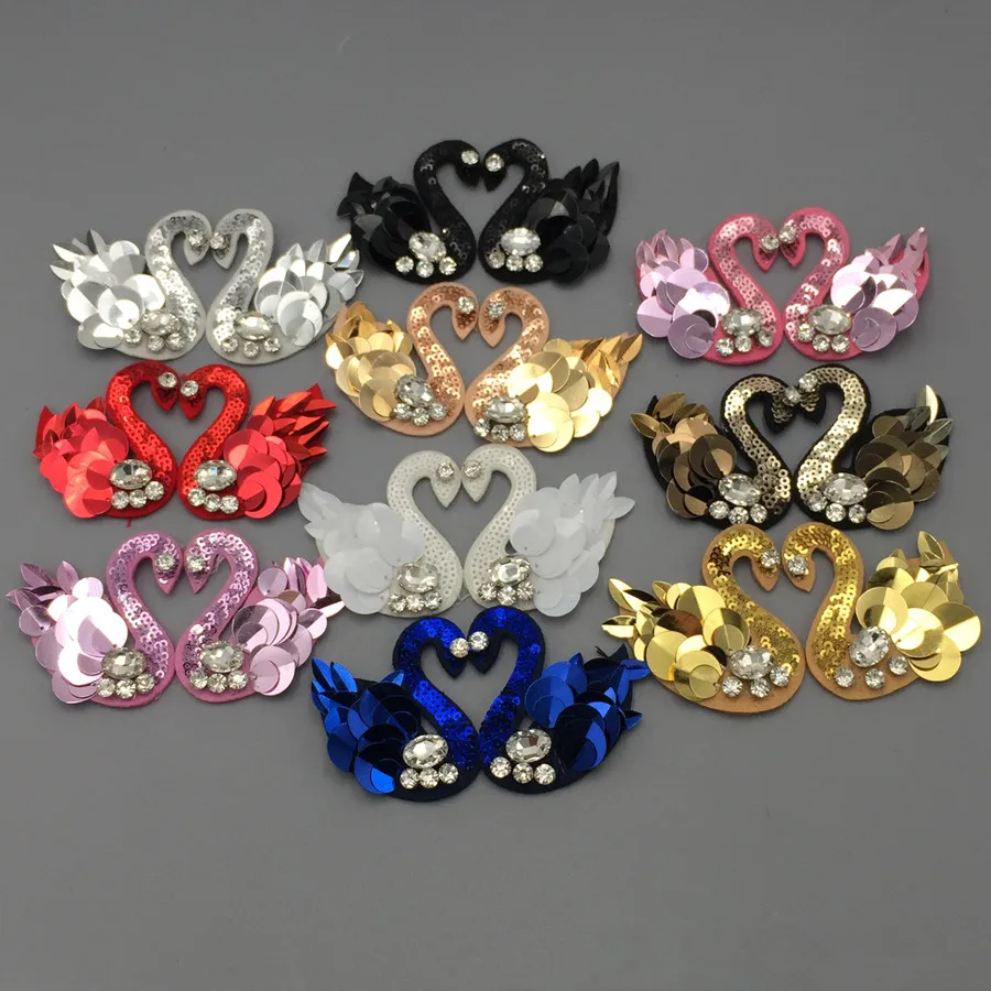 1 пара блесток с бисером ткань для пришивания наклейки Значки одежды джинсов