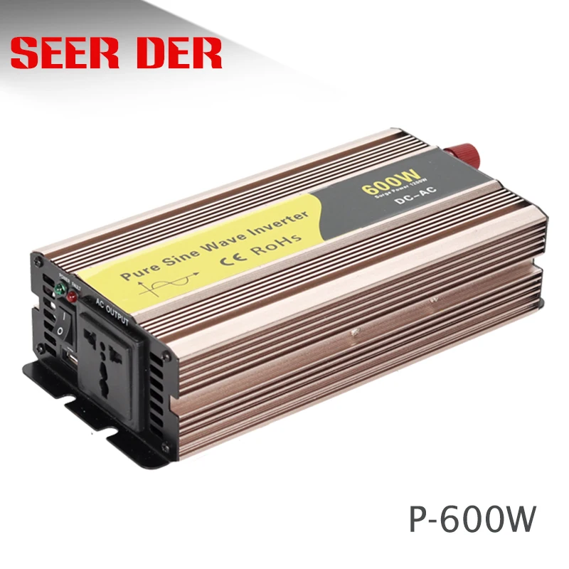 

(P-600) Variable frequency 600w 12v 24v to 220v 50hz 60hz pure sine wave psw inverter
