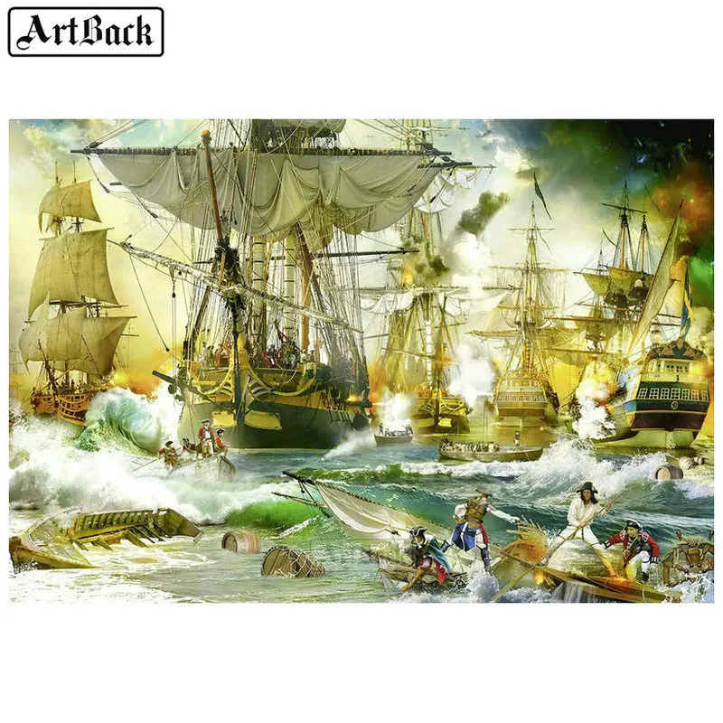 

Полный квадрат/Круглый Алмаз живопись парусный спорт стикер diy 5d Бриллиантовая мозаика пейзаж холст вышивка украшение для дома