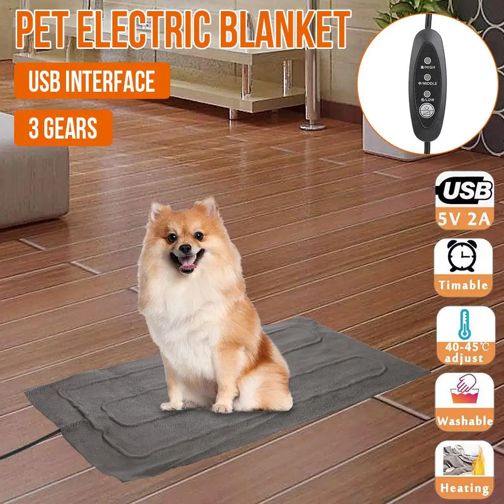 Pet Электрический коврик для собак с подогревом Pad USB грелка домашних животных