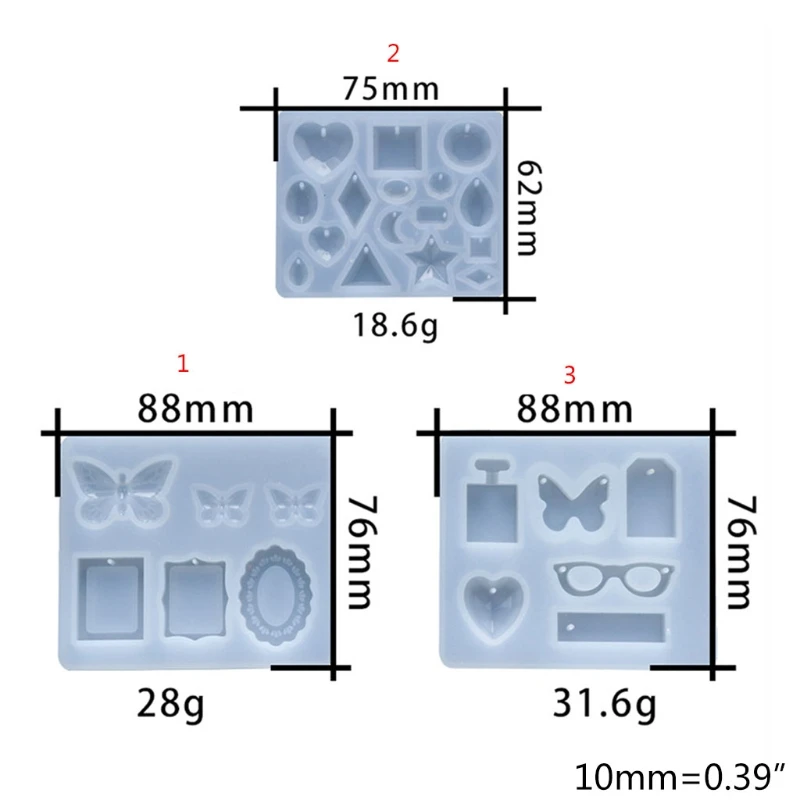 

Resin Crystal Epoxy Mold Perfume Butterfly Diamond Necklace Pendant Casting Silicone Mould DIY Crafts Jewelry Making Tools