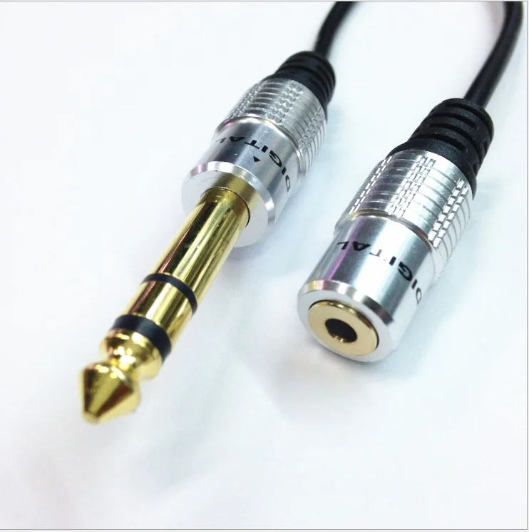 

6.35mm Plug to 3.5mm Socket Headphone Extension 0.3m Cable