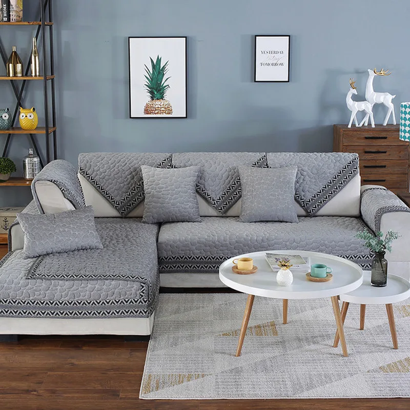 4 цвета тканевый чехол для дивана полотенце нескользящая эластичная стеганая