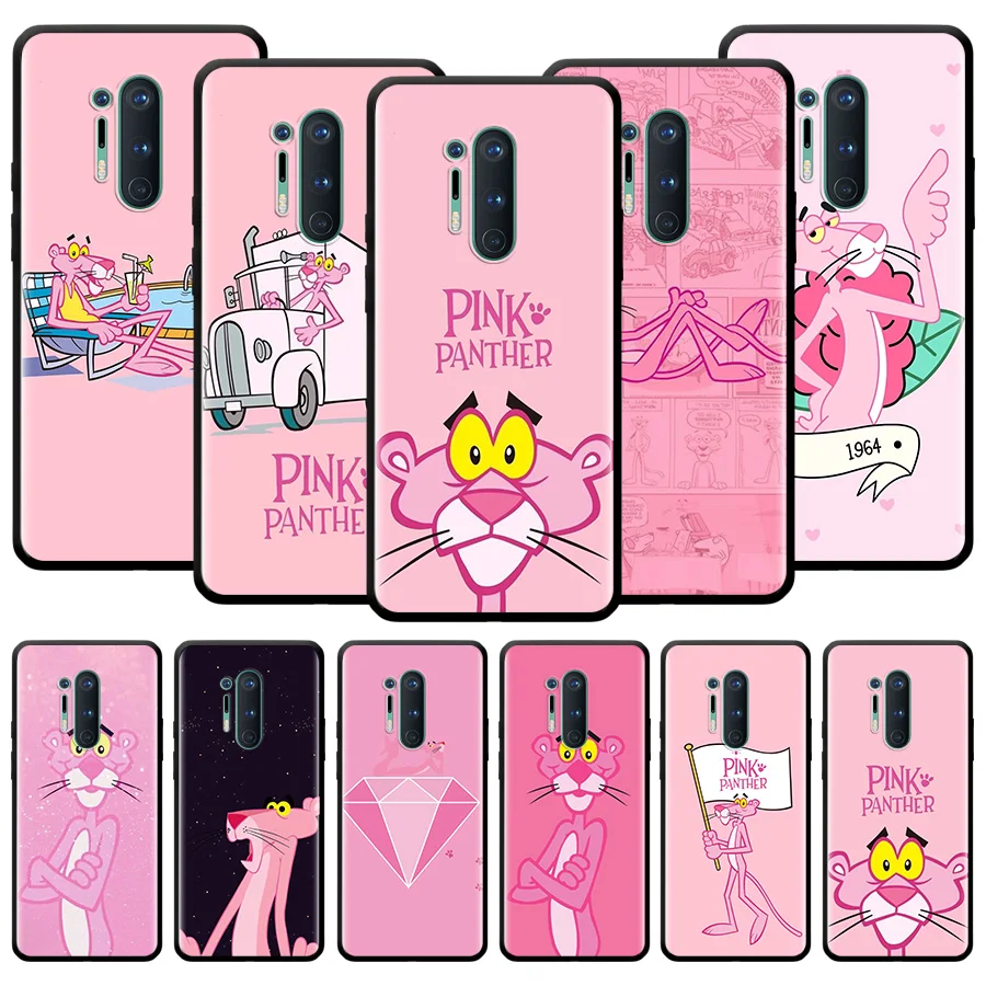 

Pink Panther Anime Luxury Phone Case For Oneplus Nord N100 N200 N10 7 8 9 7T 8T 9R 9RT CE 2 Z Pro 5G Luxury Silicone Cover Shell