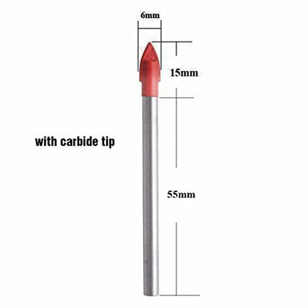 

10pcs Wall Drill Bit Drilling Tool Glass And Tile Marble Triangle Masonry Multifunctional Hole Saw Set 6mm