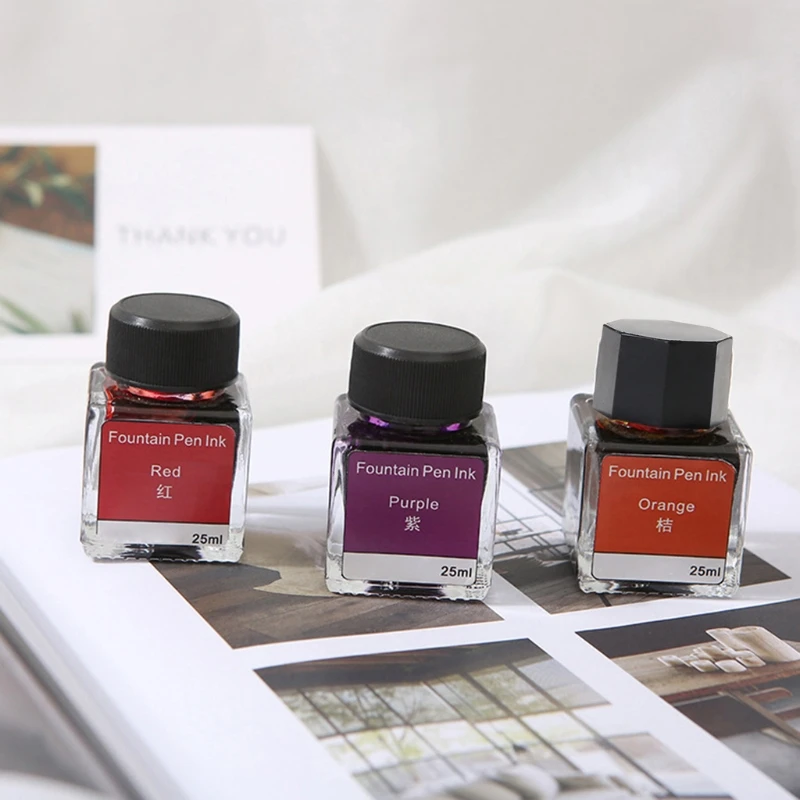 

B2RC Colorful Non-carbon Ink for Dip Fountain Pen Calligraphy Writing Painting Graffiti School Office Stationery 10 Colors
