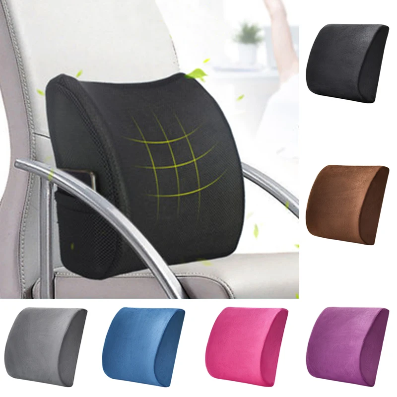 

Soft Memory Foam Back Massager Waist Cushion for Car Chair Back Massager Relieve Pain Home Office Pillow Lumber Support