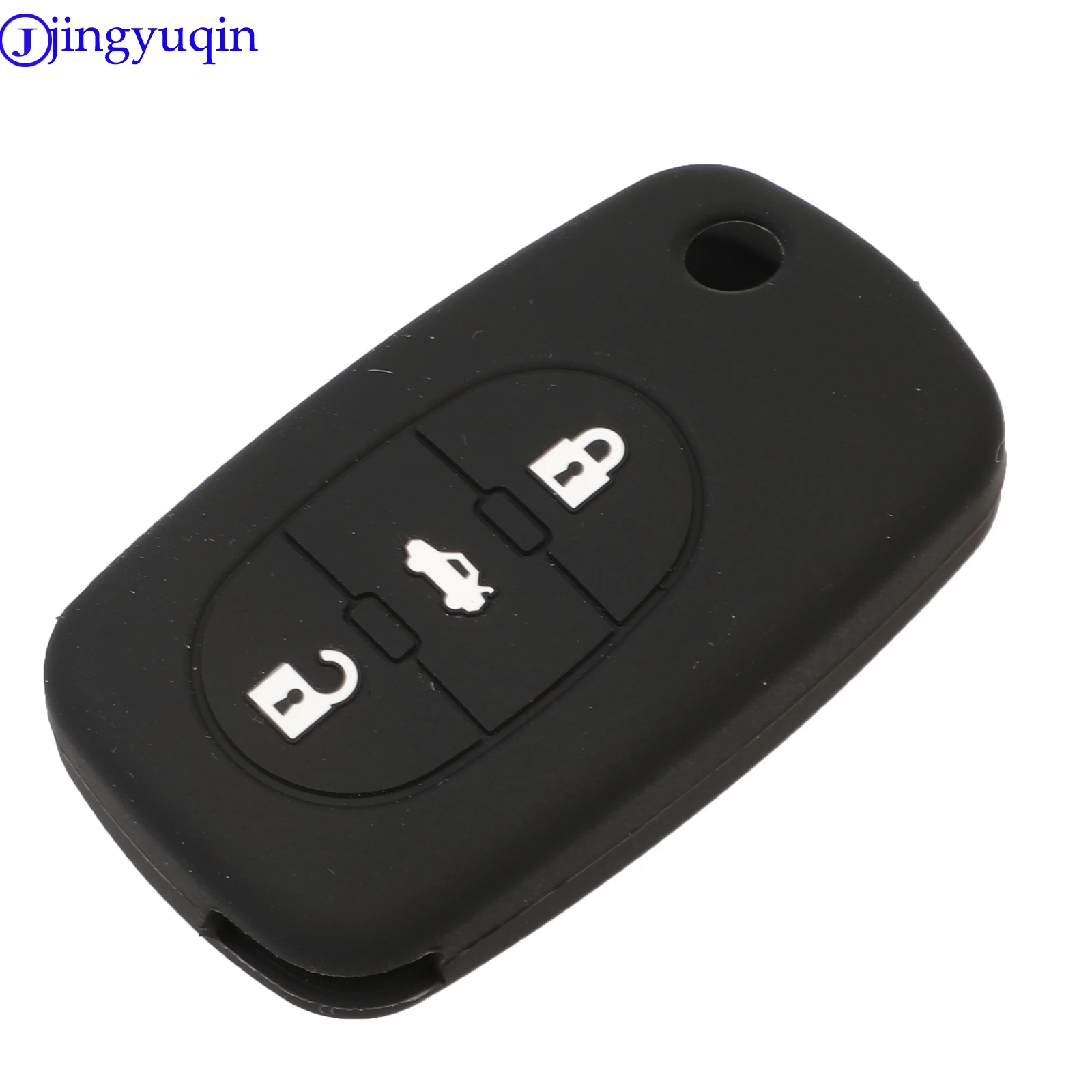 Jingyuqin Силиконовый Складной флип чехол с 3 кнопками для Audi A2 A3 A4 A6 A8|car key case cover|fob