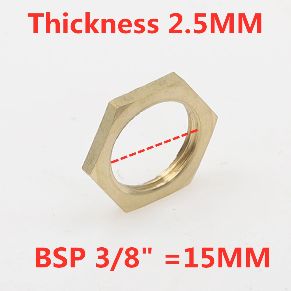 1 шт. медные шестигранные гайки фитинги для труб 1/" 1/4" 3/" 1/2" 3/4 внутренняя резьба шестигранный хвостовик крышка - Цвет: 03