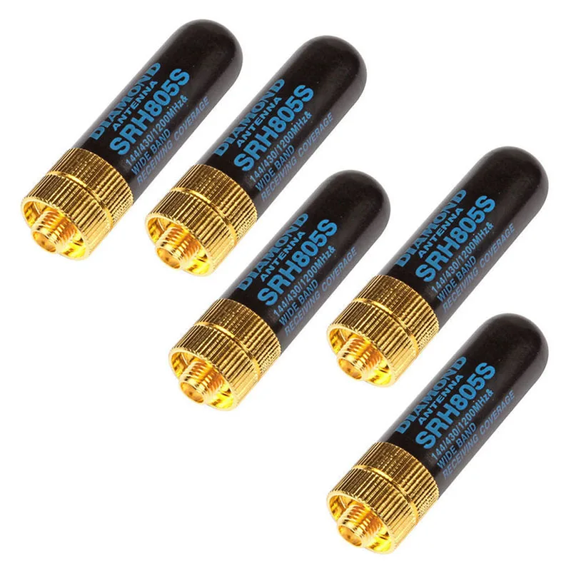 5 шт./лот Двухдиапазонная UHF + VHF SRH805S SMA Женская антенна для Baofeng uv 5r BF 888s 82 UV 5RA TK3107 2107