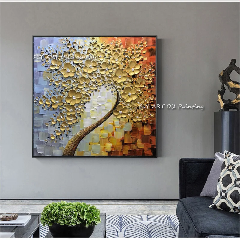 

Abstract Knife 3D Flower Pictures Home Decor Wall Art Hand Painted Flowers Oil Painting On Canvas Handmade Flower Paintings