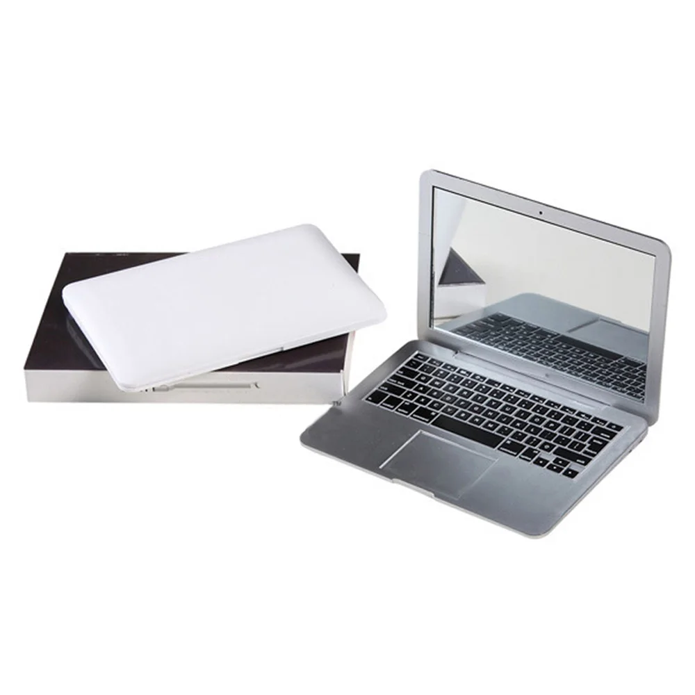 Portable Mini Make up Mirror Pocket Laptop Computer Glass Women Girls Creative Home Decorative Folding Mirrors Tool Kits | Красота и