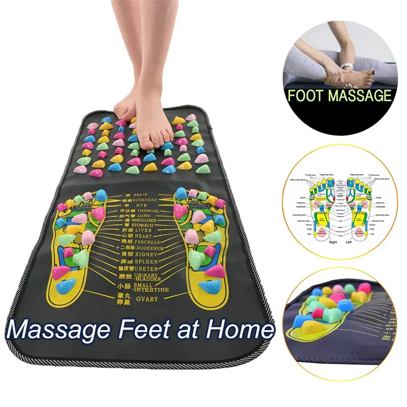Рефлексотерапевтический каменный Дорожный Коврик для массажа ног акупрессурный
