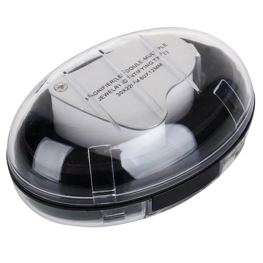 30X 60 Illuminated Magnifier Glass Loupe Lam Appraisal Double Lens Crafts Appreciation Magnifying LED Light Jewelry Mirror | Инструменты