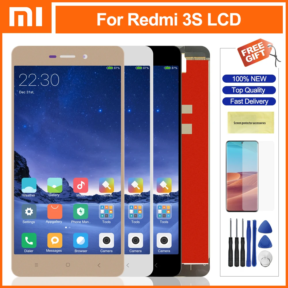 ЖК дисплей 5 0 дюйма для Xiaomi Redmi 3 3S с сенсорным экраном сменный экран | Экраны для мобильных телефонов -4000918240045