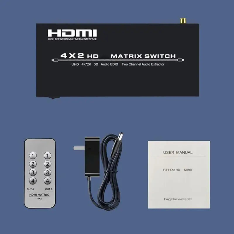 4x2 HDMI-   UHD 4K * 2K @ 30HZ 3D Audio EDID      //