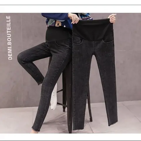Женские джинсы, брюки для беременных, одежда для крупных и полных женщин, Леггинсы для беременных, брюки, джинсы