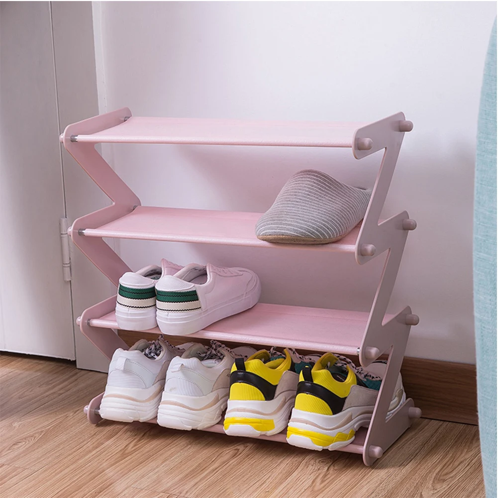 

Simple ABS Assembled Shoe Rack Save Space Slippers High Heels Home Dormitory Multi-Layer Storage