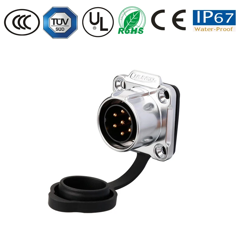 Водонепроницаемый разъем токопроводящий кабель открытый штекер гнездо M20 7 Pin led