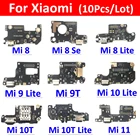 10 шт.лот, док-разъем Micro USB, зарядное устройство, порт зарядки, гибкий кабель, плата для Xiaomi Mi 6 11 10T 10 9 8 Se A1 A2 Lite A3 Pro