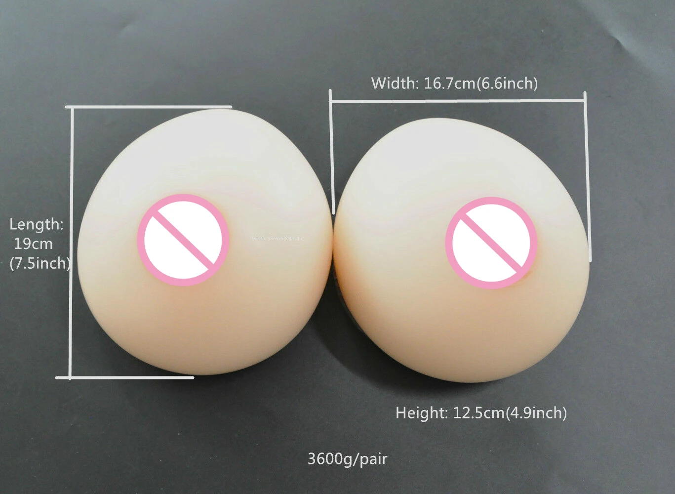 3600g/for Women Fake Breast Silicone Breast Augmentation Form Enhanced Artificial Bra HH Cup