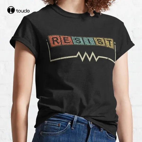 

Resist! Vintage Electrical And Electronics Engineers Classic T-Shirt Tee Shirt Mens Big And Tall Women Oversized Tshirtshirts