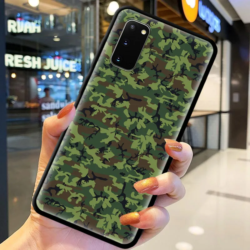 

Camo Military Cases For Samsung Galaxy S20 S10 5G S9 Plus Tpu Phone Coque S8 S7 Note 20 Ultra 8 9 10 Lite Fundas