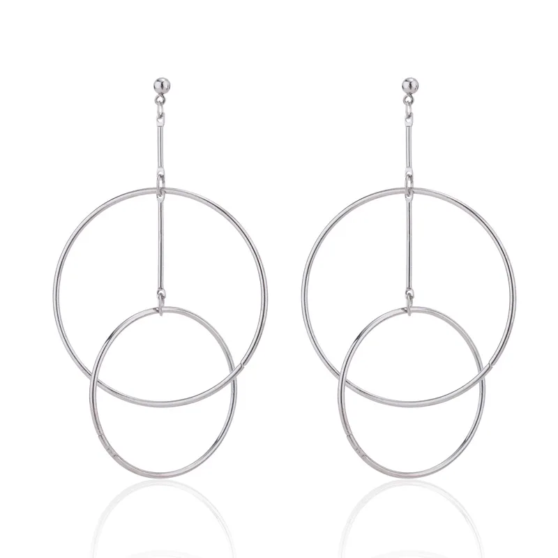 

Personality exaggerated earrings hollow circle metal earrings creative earrings