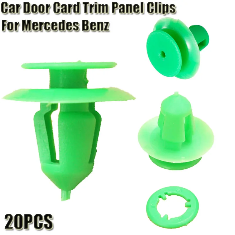 

20pcs Car Door Card Trim Panel Clips Rear Tailgate Interior Green Auto Fasteners For MERCEDES VITO VIANO W63 For Benz Viano MPV