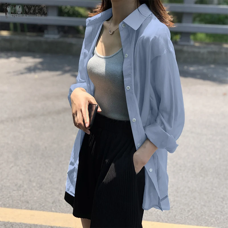 

2021 OL Office Lapel Button Blusas Ladies Long Sleeve Chemise Casual Vintage Tops Spring Blouse Tops Women Lace Up Blouses
