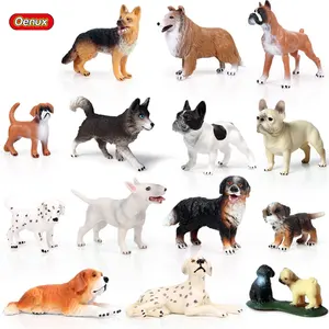 Simulation Animal Pet Dog Model Cute Retriever Schnauzer Action Figures Collection Cognition Educational Toys for Children Gift