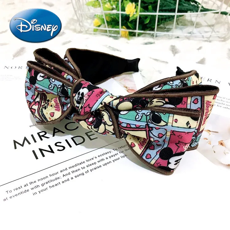 

Disney Mickey Mouse Minnie Ladies hair accessories Hair Accessories Headband Double Big Bow Hairband Anime Headdress