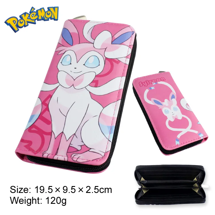 Sylveon Аниме Карманный Монстр/Дэдпул/Цифровой Монстр/Гравити Фолз Многофункциональный Повседневный Длинный кошелек/сотовый телефон клатч кошелек - Цвет: Sylveon