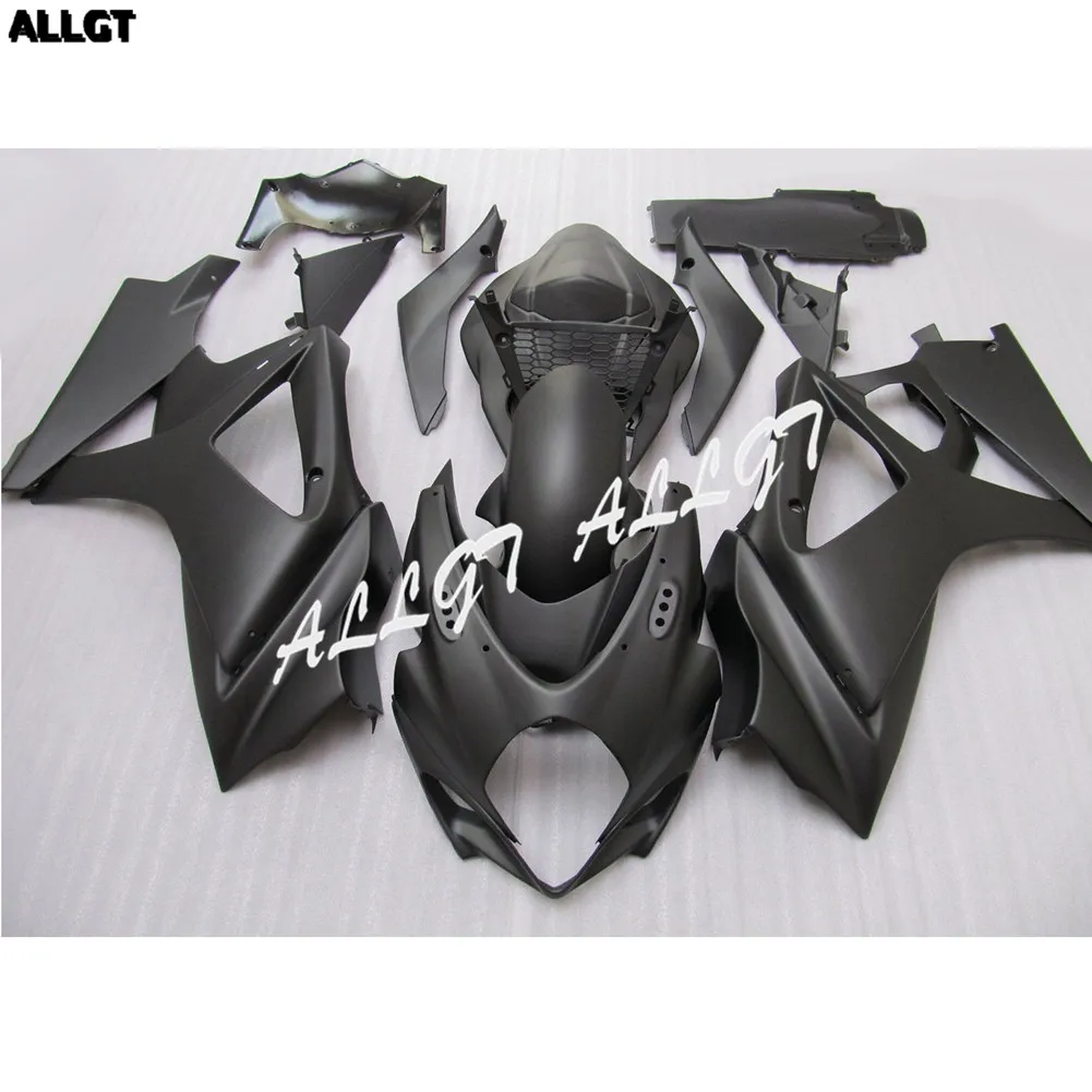 Матовый черный комплект обтекателей для кузова SUZUKI GSXR 600 / 750 2006 2007 с
