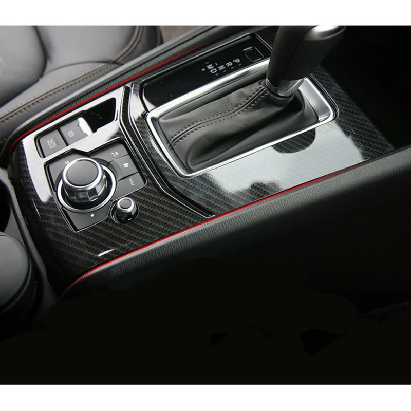 Углеродное волокно стиль ABS внутренняя коробка переключения передач Панель