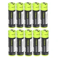 10pcs original znter 1 5v aa 1700mah rechargeable battery usb charging lithium baterry charged by micro usb cable drop shipping