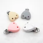 Силиконовые зажимы для прорезывателя в форме сердца Chenkai, 50 шт., сделай сам, детская пустышка, соска, пустышка, кормление, ювелирные изделия, игрушка, цепочка, держатель, зажимы, 2 отверстия