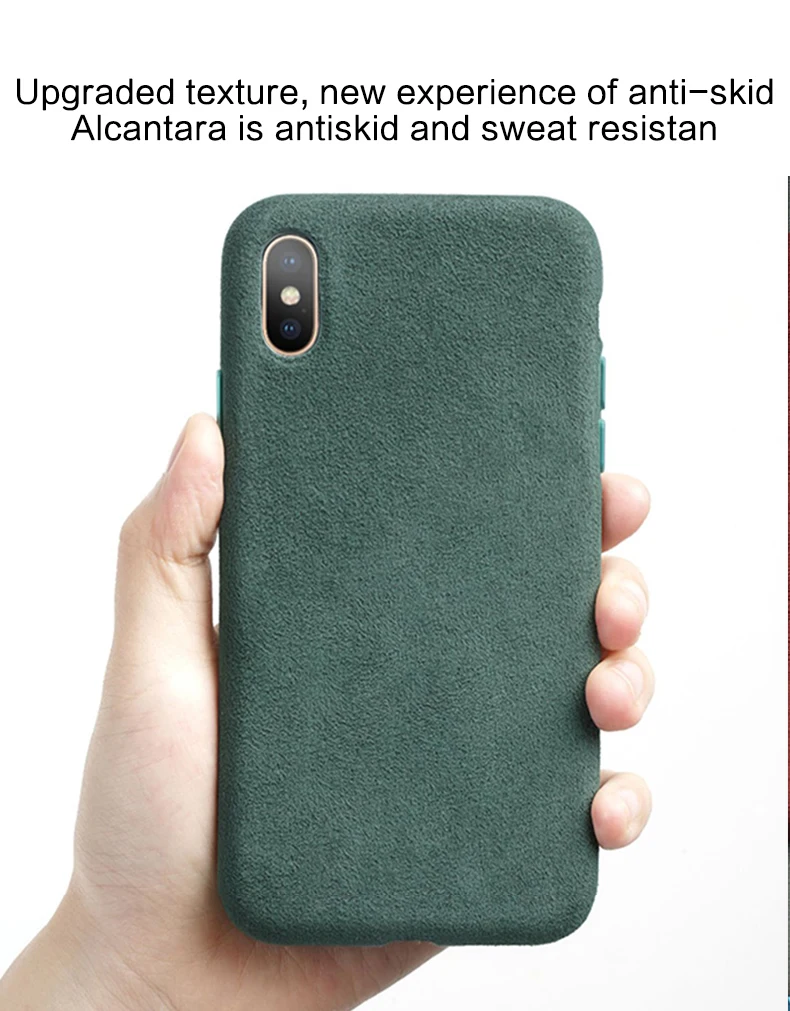 SanCore для iPhone X XS Max чехол для телефона кожа Полная защита Алькантара бизнес кожа Роскошный телефон оболочка замша задняя крышка