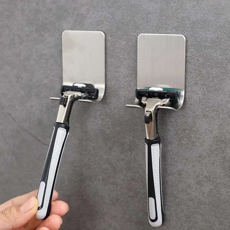 

Stainless steel punch-free razor holder rack hanging bathroom razor hook