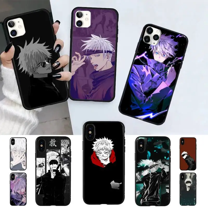 

Gojo Satoru Jujutsu Kaisen Phone Case For iPhone 11 8 7 6 6S Plus X XS MAX 5 5S SE 2020 XR 11 pro DIY Funda capa
