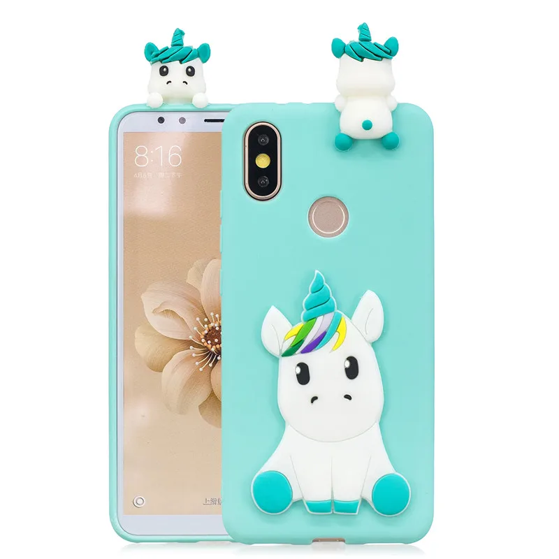 3D силиконовый чехол Kawaii Panda Unicorn Для Funda Xiaomi Mi A3 A1 A2 Lite для Coque 8 9 10 Note 9T Pro | Мобильные