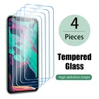 4 шт. закаленное защитное стекло для iPhone 12 11 Pro Max 12 Mini, Защитное стекло для iPhone 6 7 8 6S Plus 5, искусственное стекло