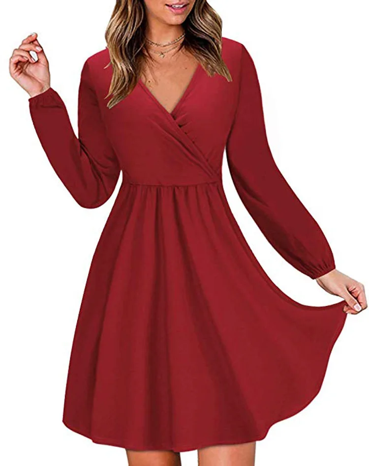 

long sleeve dress vestido casual autumn robe courte vestidos mujer fall kleider damen festa curto dames jurken sukienki clothes