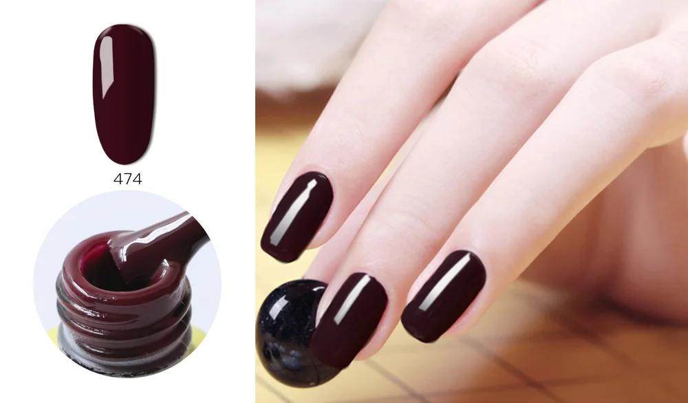 1 pc Nails Gel Polish Classic Red Soak Off Wine Red Color seires UV led lamp Hight quality Long Lasting Gel polish art nail